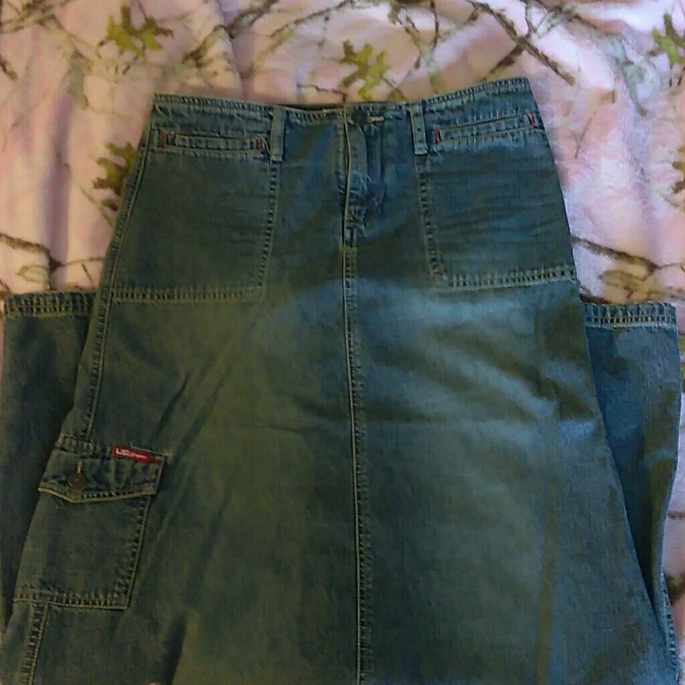 Long jean skirt